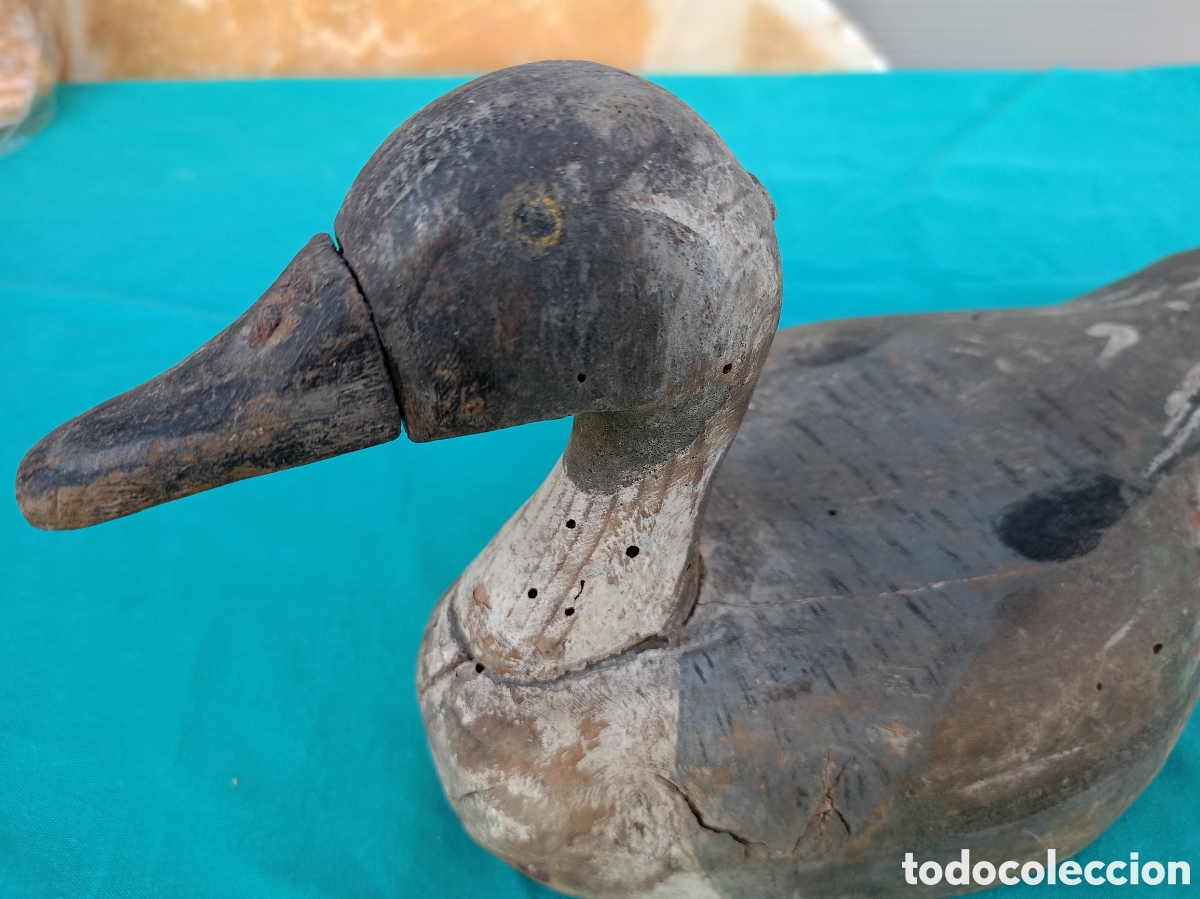 Antig&uuml;edades: SE&Ntilde;UELO, ANTIGUO PATO DE MADERA. ORIGINAL. - Foto 1