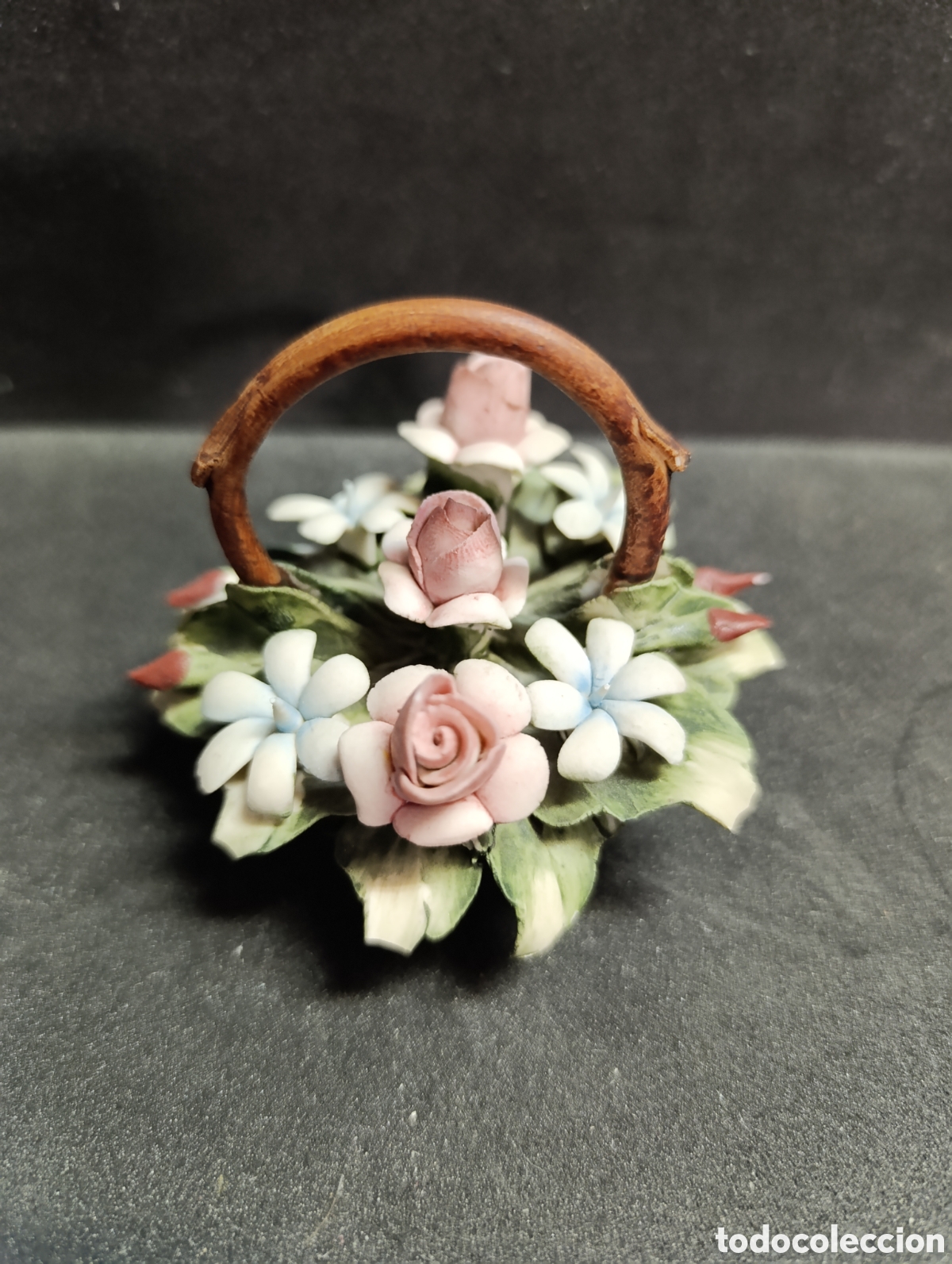 Antig&uuml;edades: CESTITA DE PORCELANA BISCUIT. - Foto 2