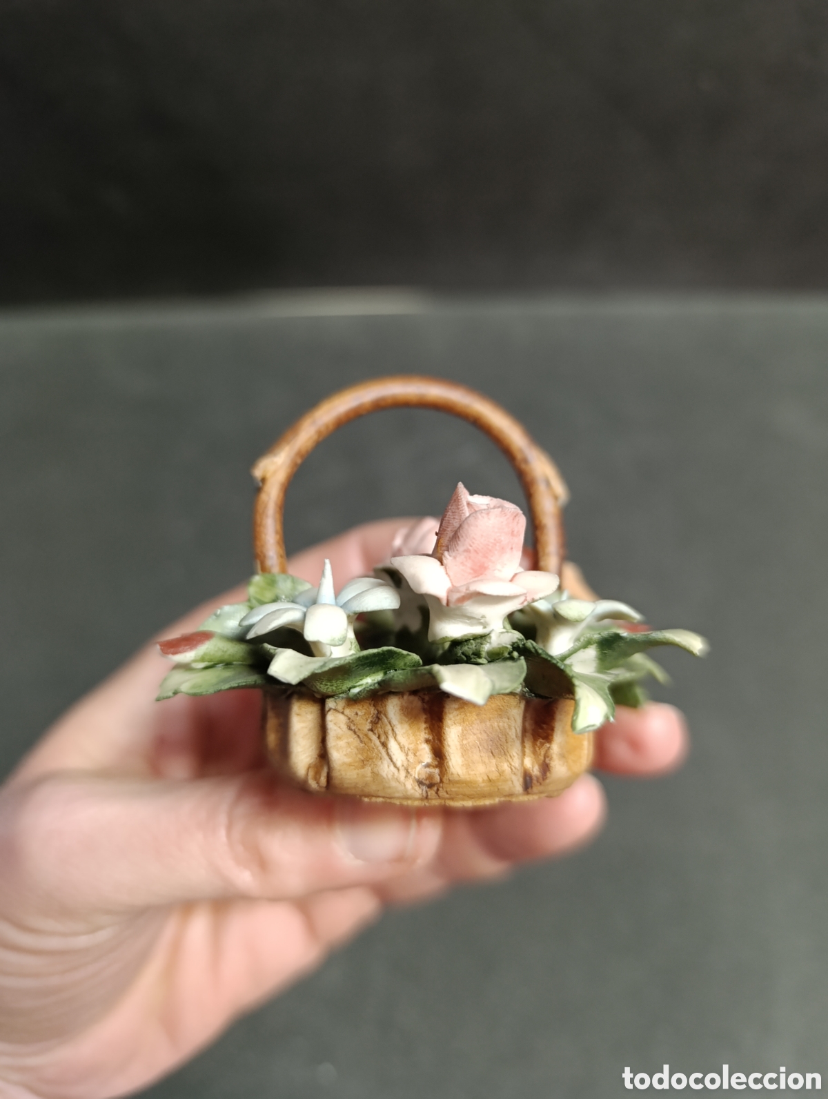 Antig&uuml;edades: CESTITA DE PORCELANA BISCUIT. - Foto 6