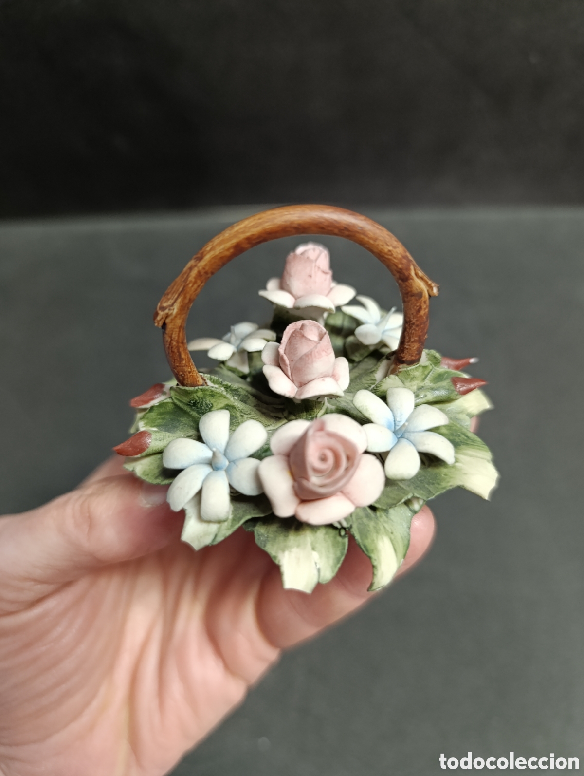 Antig&uuml;edades: CESTITA DE PORCELANA BISCUIT. - Foto 7