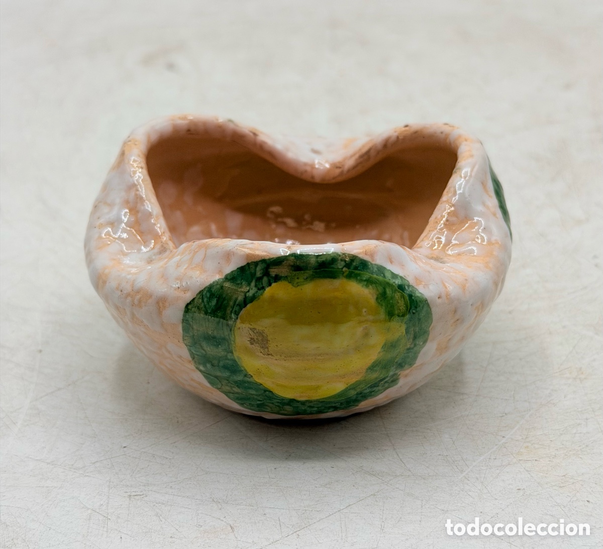 Antig&uuml;edades: Cuenco de Cer&aacute;mica Esmaltada Artesanal - Foto 2