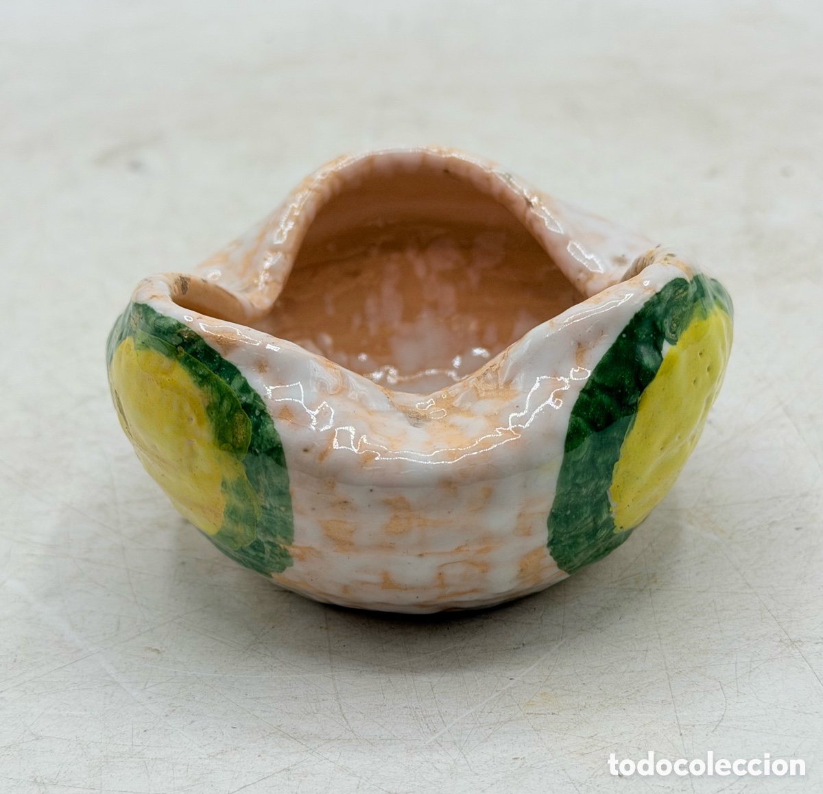 Antig&uuml;edades: Cuenco de Cer&aacute;mica Esmaltada Artesanal - Foto 4
