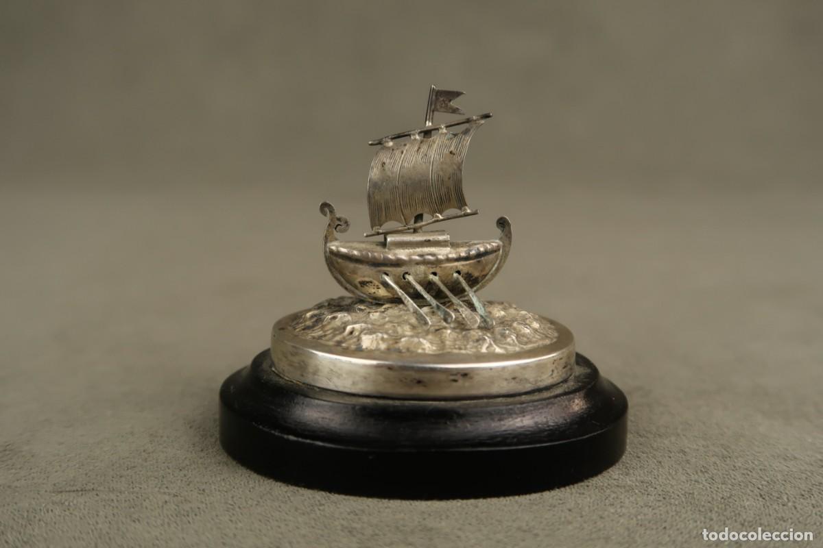 Antig&uuml;edades: Antigua Miniatura Barco de Plata - Foto 1