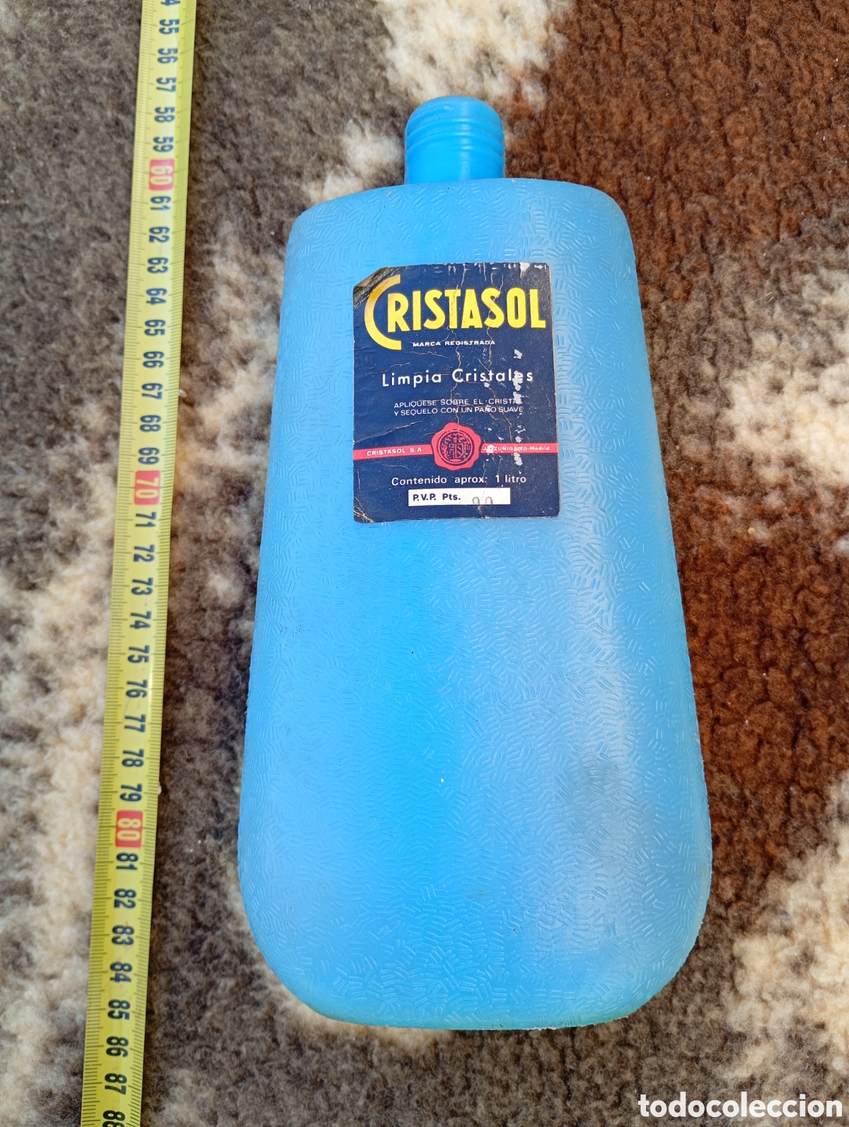 Antig&uuml;edades: Bote pl&aacute;stico vac&iacute;o cristasol - Foto 1