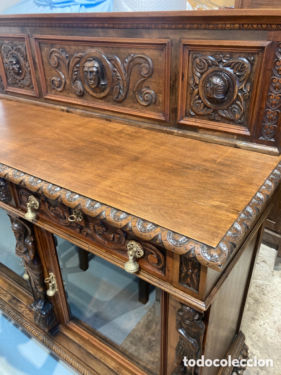 Antig&uuml;edades: Antiguo comedor de nogal restaurado - Foto 8
