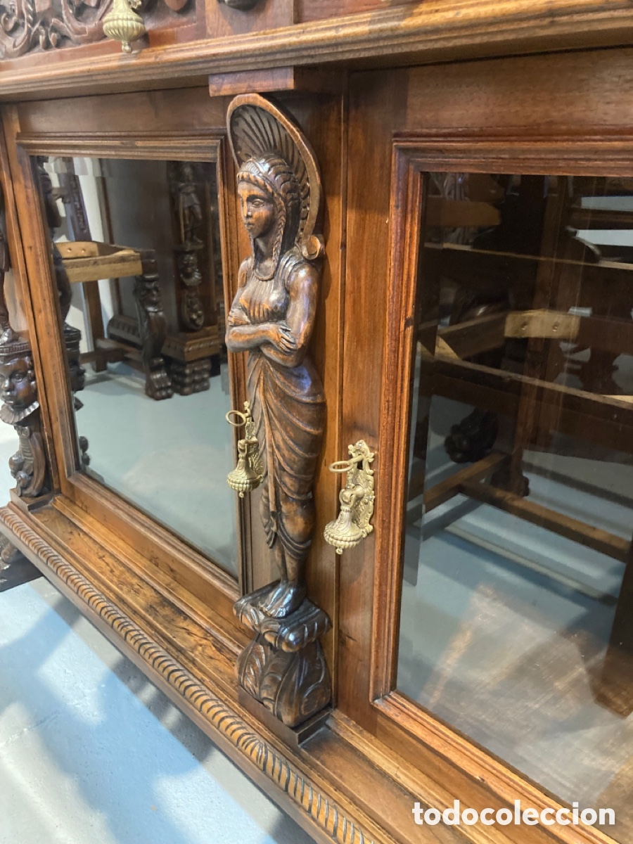 Antig&uuml;edades: Antiguo comedor de nogal restaurado - Foto 10