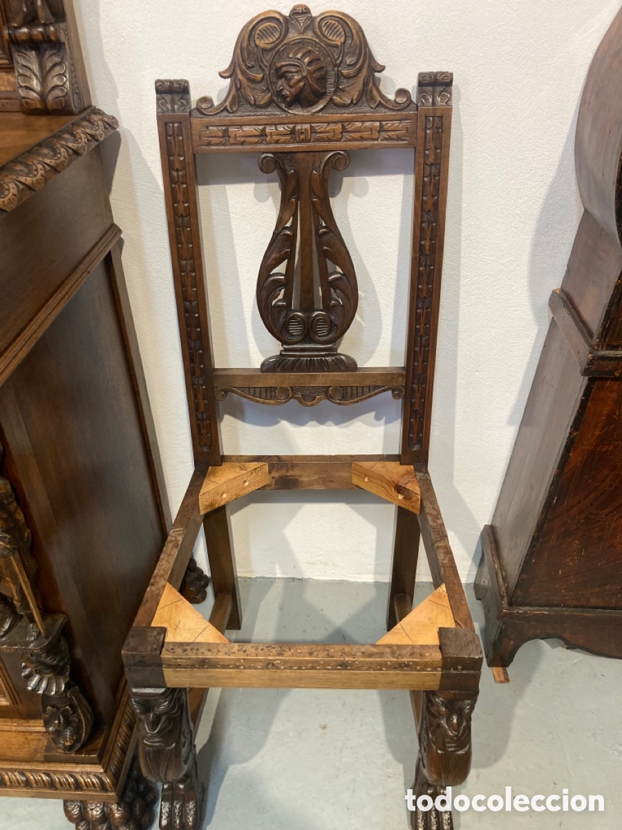 Antig&uuml;edades: Antiguo comedor de nogal restaurado - Foto 17