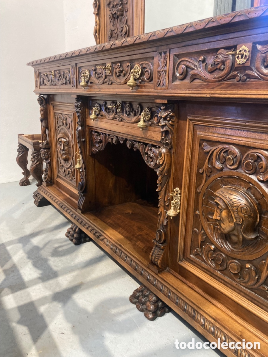 Antig&uuml;edades: Antiguo comedor de nogal restaurado - Foto 20