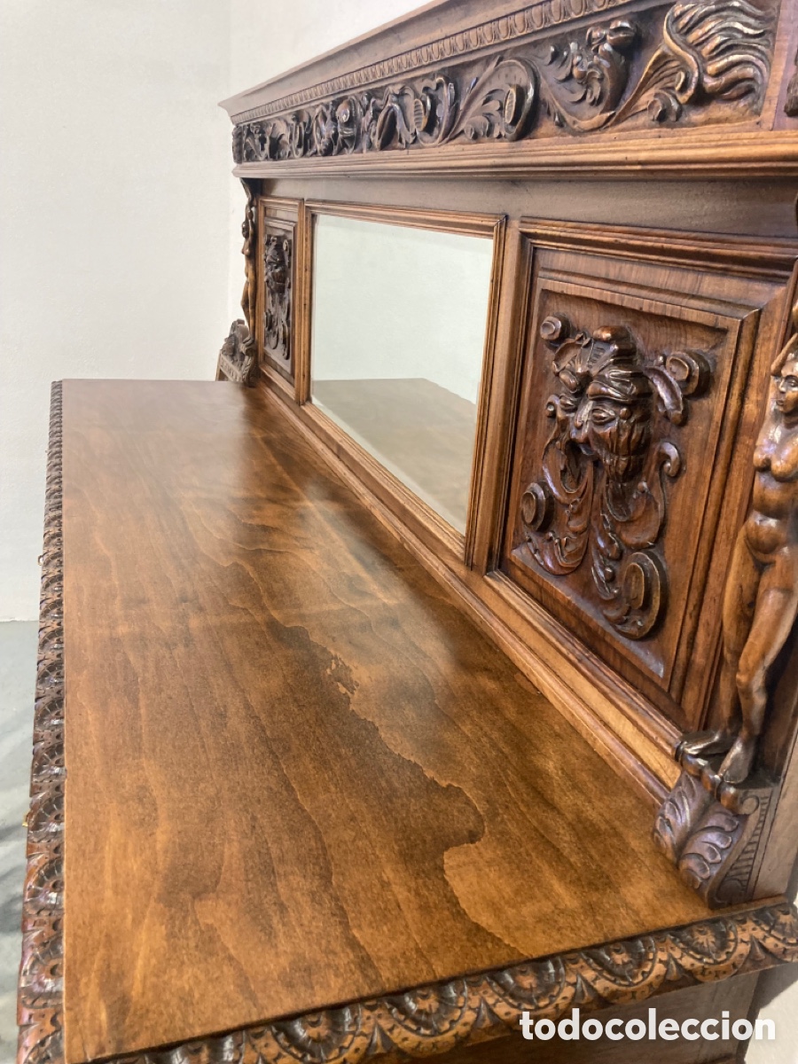 Antig&uuml;edades: Antiguo comedor de nogal restaurado - Foto 23
