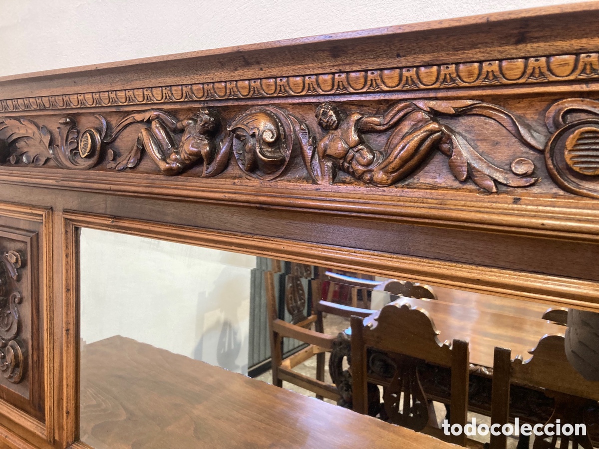 Antig&uuml;edades: Antiguo comedor de nogal restaurado - Foto 24