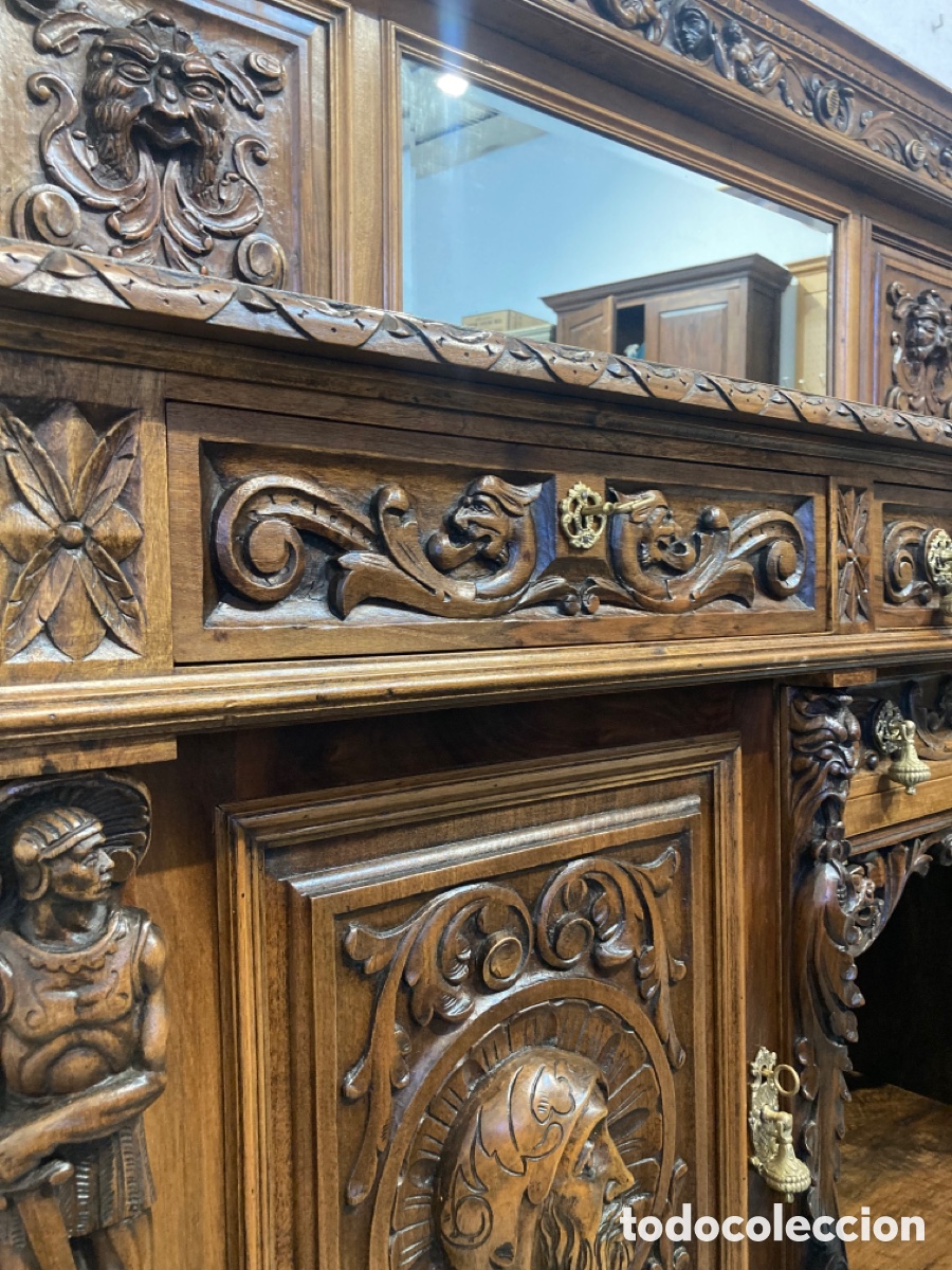 Antig&uuml;edades: Antiguo comedor de nogal restaurado - Foto 28