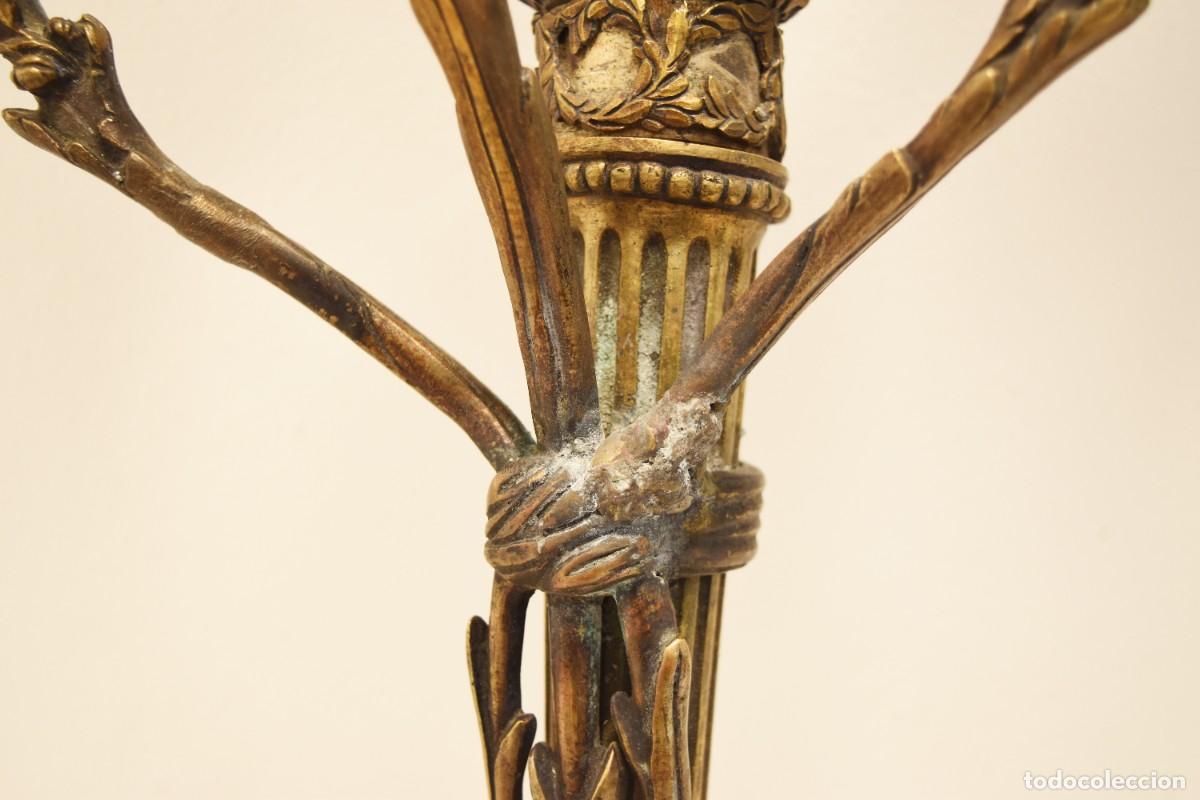Antig&uuml;edades: Apliques de pared de bronce de buen tama&ntilde;o - Foto 12