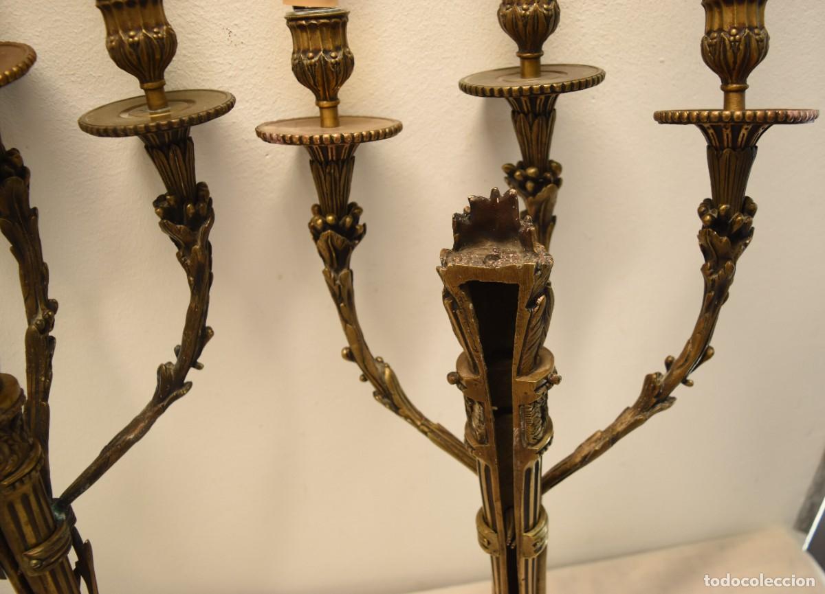 Antig&uuml;edades: Apliques de pared de bronce de buen tama&ntilde;o - Foto 15