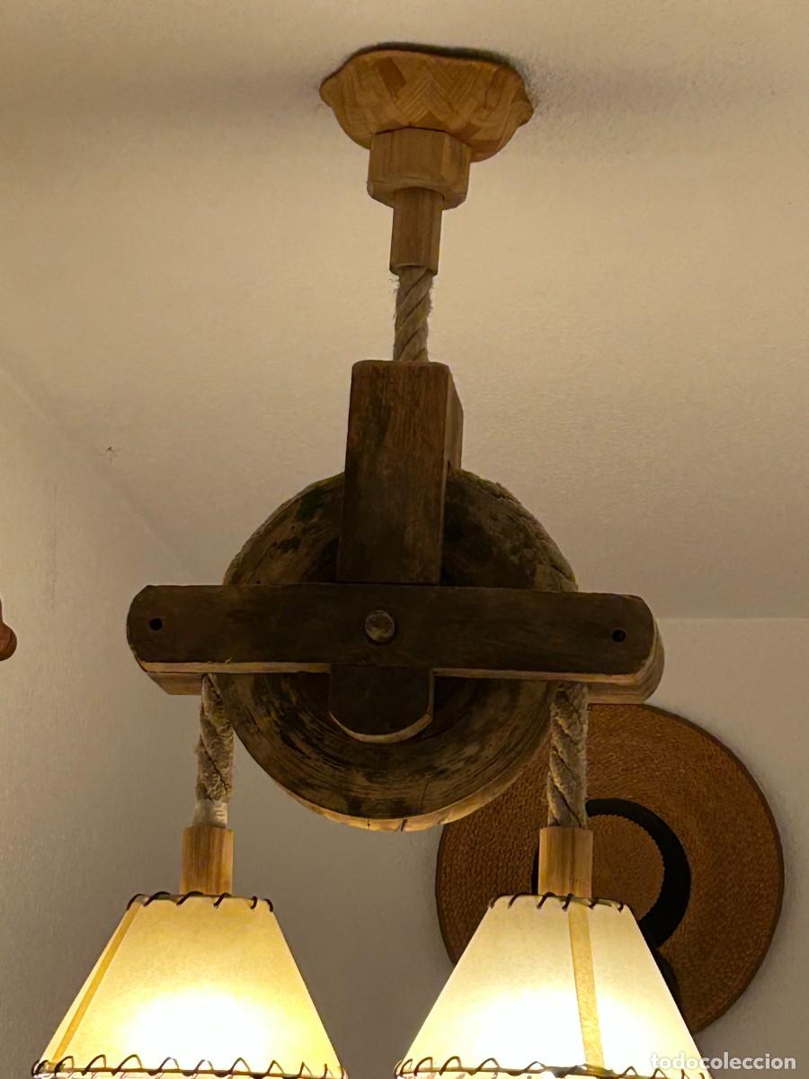 Antig&uuml;edades: Polea de madera de roble - Foto 5