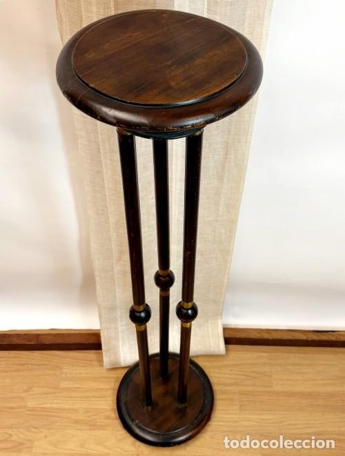 Antig&uuml;edades: Pedestal de Madera Antiguo - Foto 3