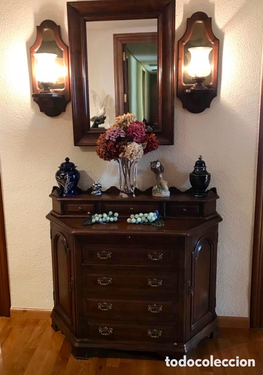Antig&uuml;edades: Recibidor + espejo + apliques - 500&euro; - Foto 1