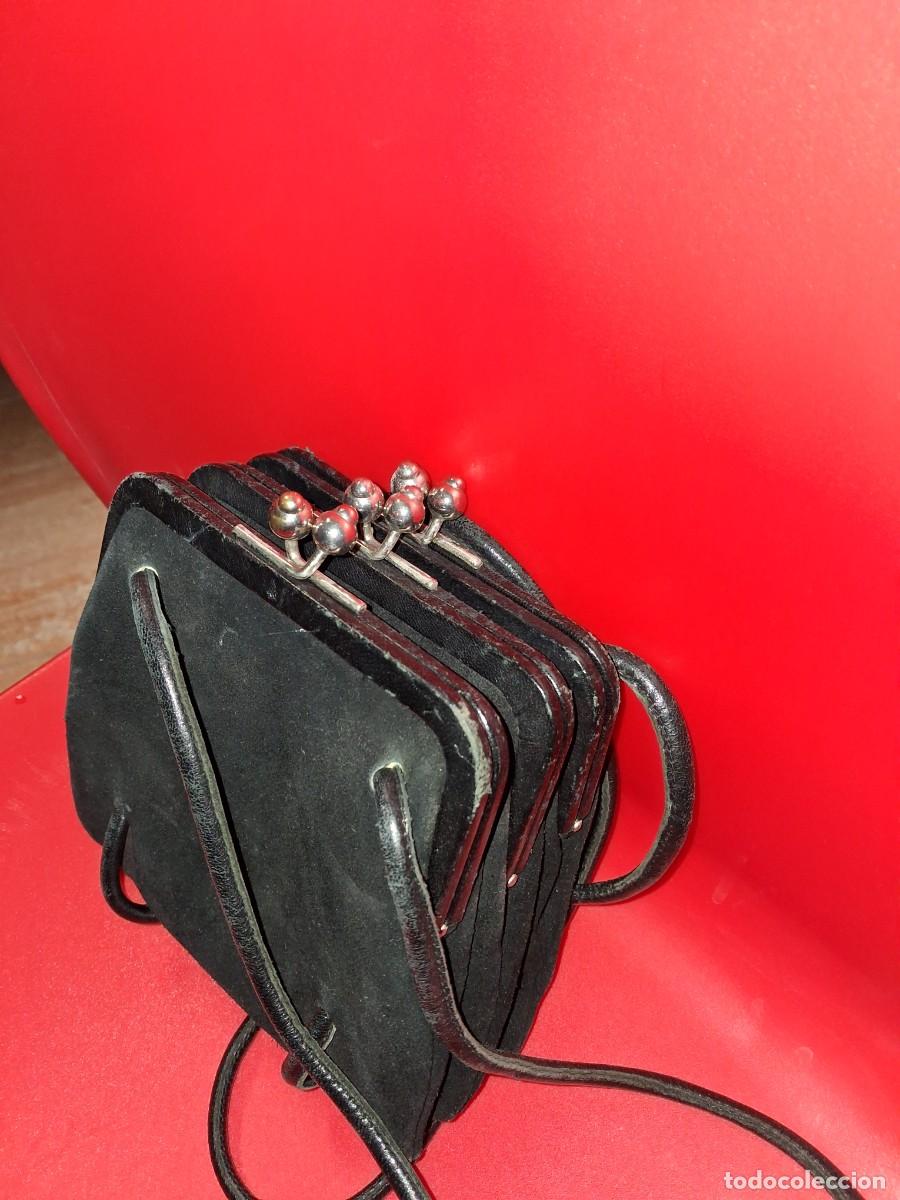 Antig&uuml;edades: Monedero antiguo negro - Foto 1