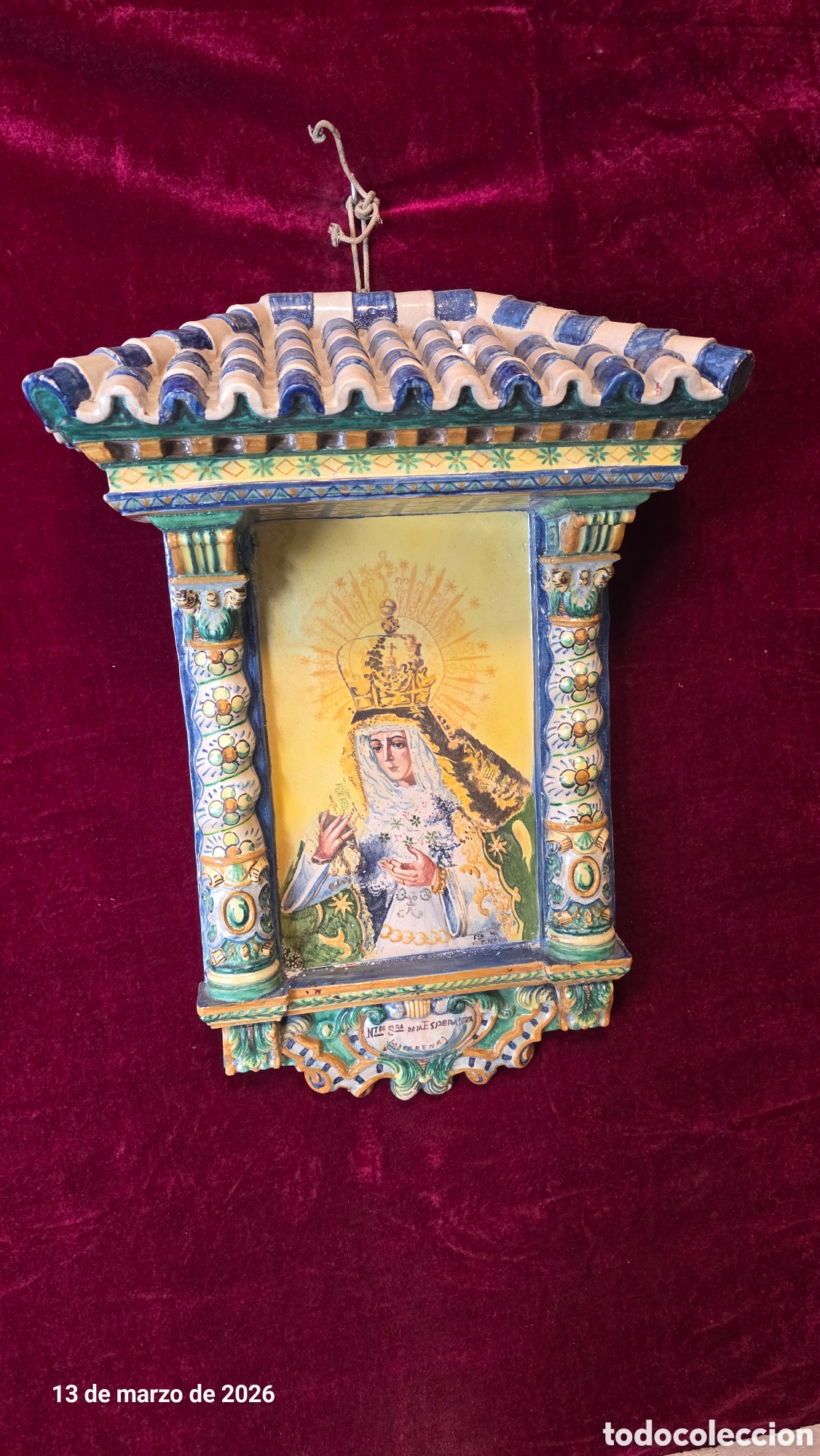 Antig&uuml;edades: Antiguo Retablo Ntra Sra Macarena - Foto 3