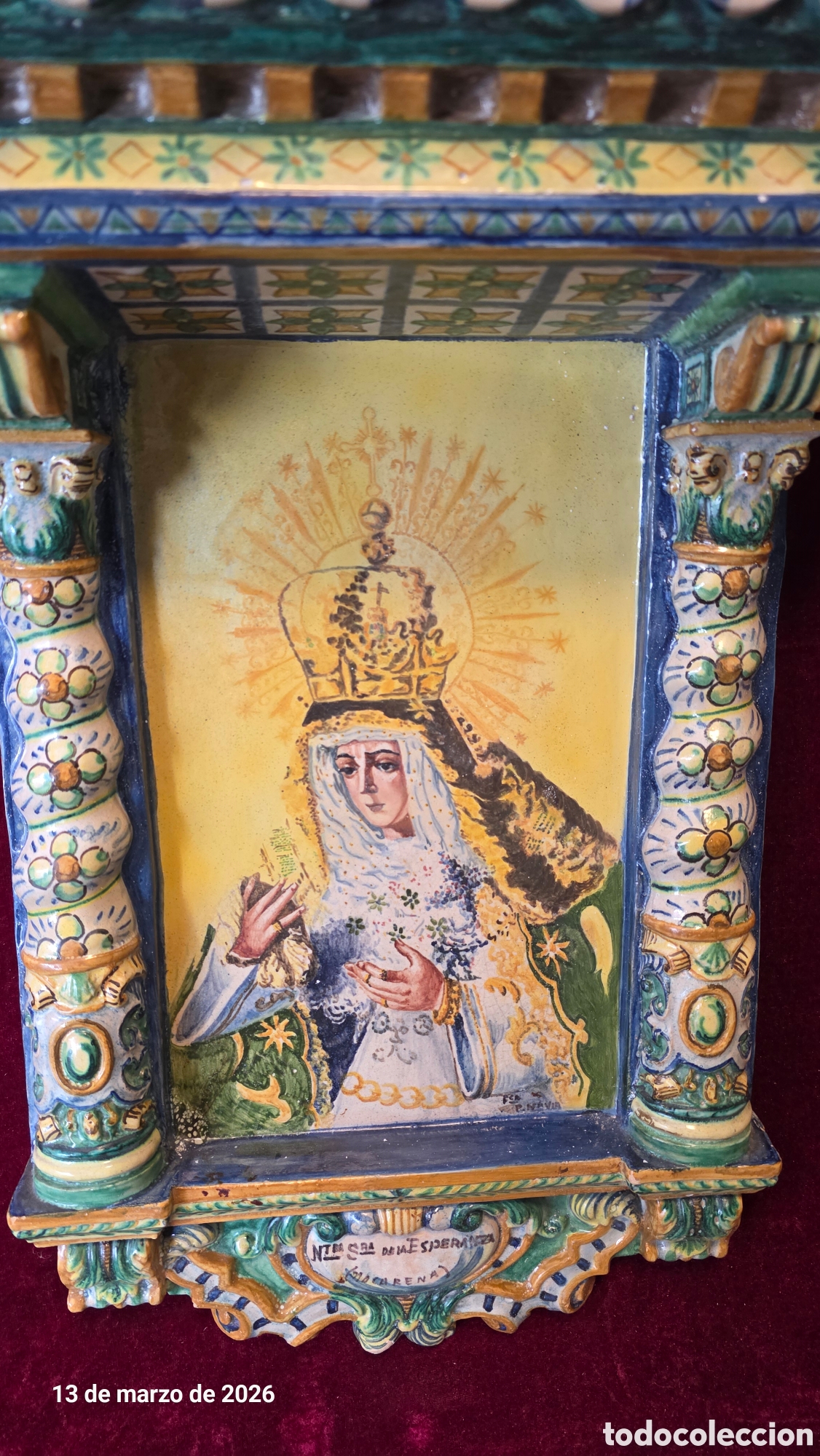 Antig&uuml;edades: Antiguo Retablo Ntra Sra Macarena - Foto 4
