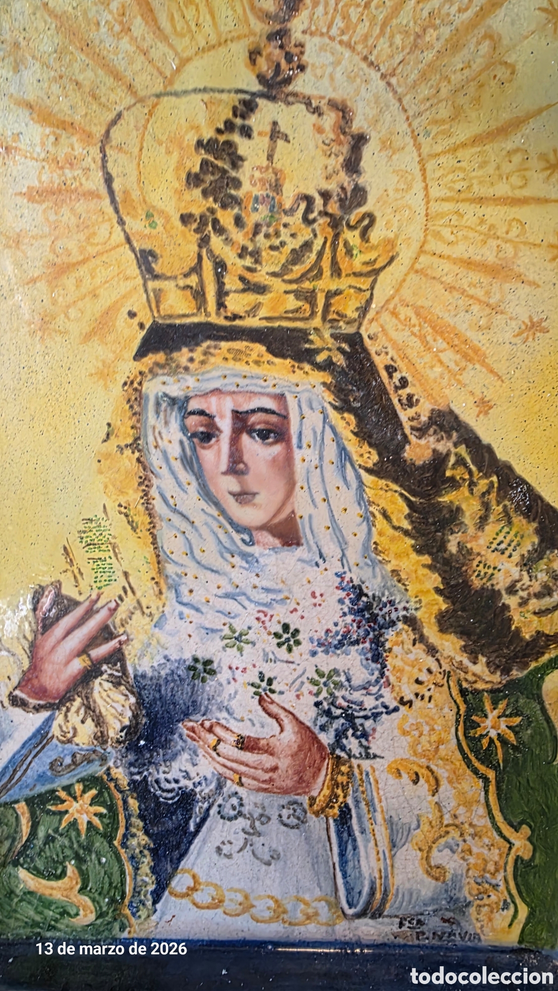 Antig&uuml;edades: Antiguo Retablo Ntra Sra Macarena - Foto 8