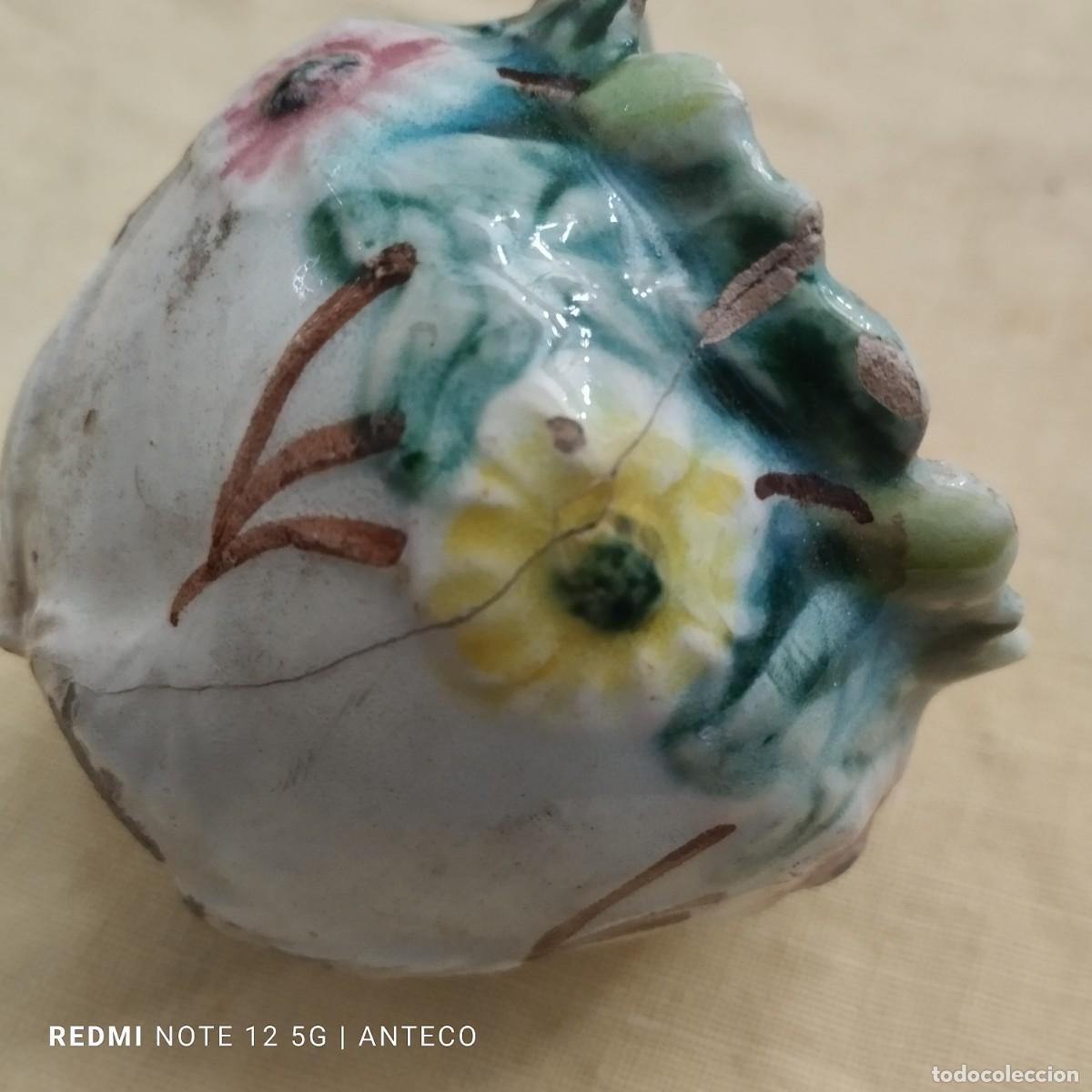 Antig&uuml;edades: MACETERO MINI DE PORCELANA DECORADA A MANO - Foto 4