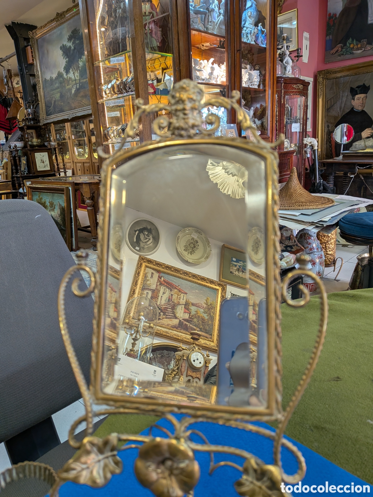Antig&uuml;edades: Espejo isabelino de tocador. REF-7626 - Foto 2