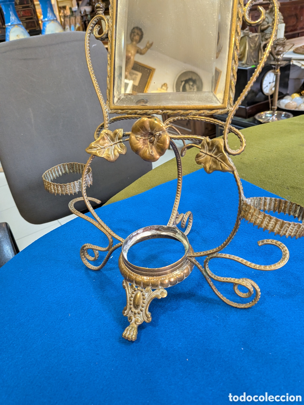 Antig&uuml;edades: Espejo isabelino de tocador. REF-7626 - Foto 3