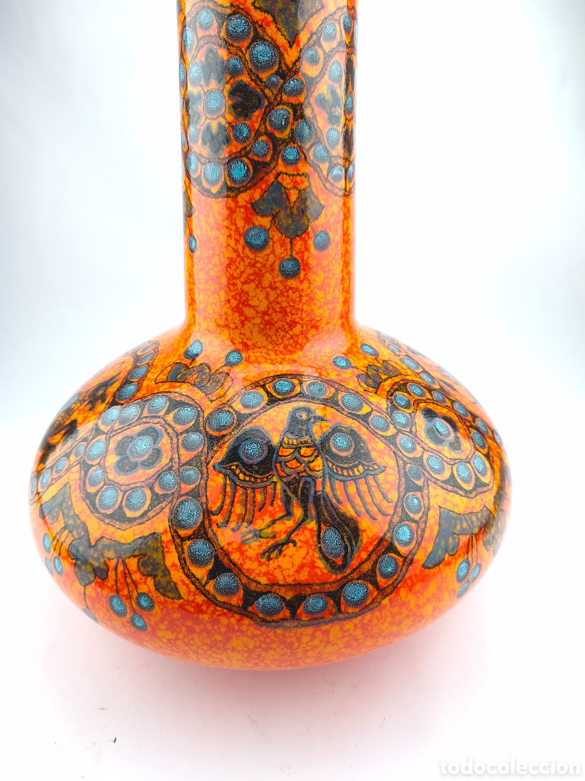Gran Jarrón de Cerámica Mid-Century ”CAES Spain” – Pieza de Colección (50 cm)