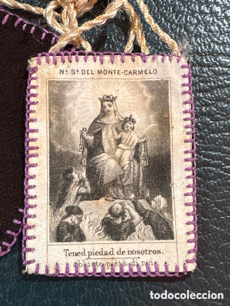 Antig&uuml;edades: ESCAPULARIO DE NUESTRA SE&Ntilde;ORA DEL MONTE CARMELO - Foto 2