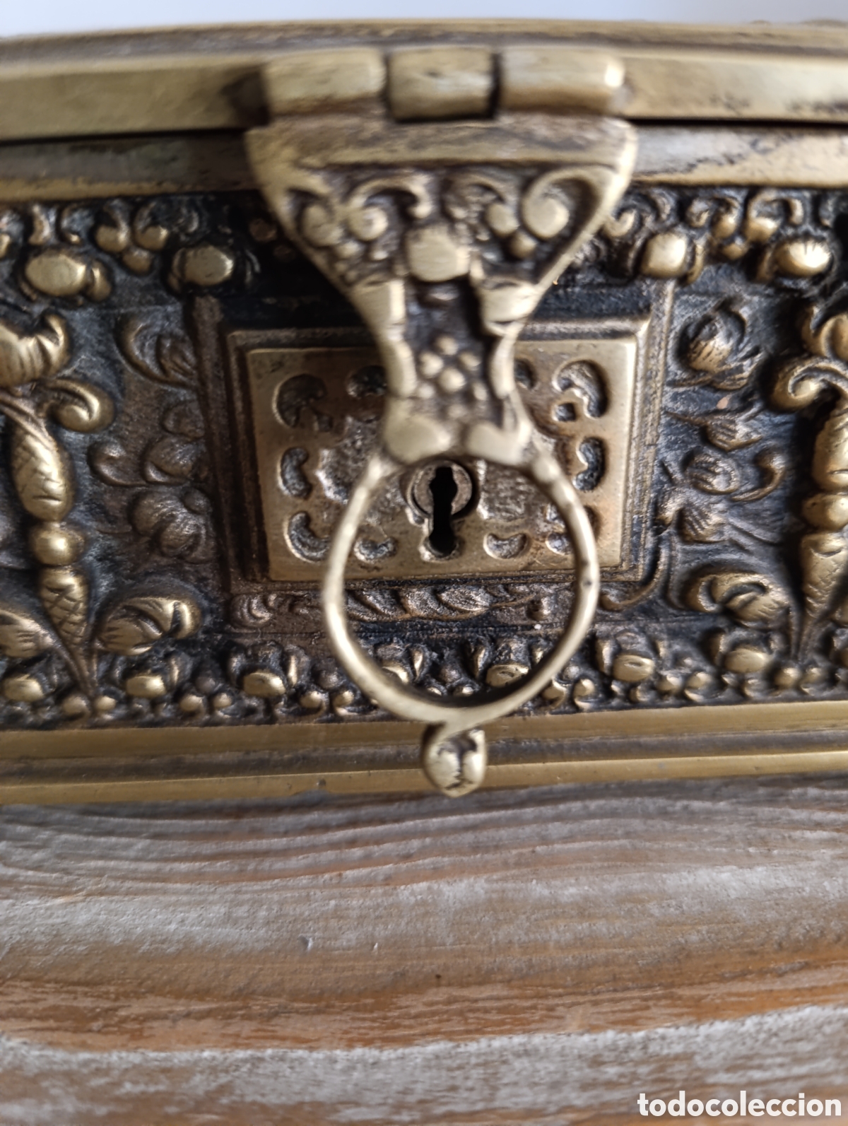 Antig&uuml;edades: Caja cofre joyero cobre - Foto 4