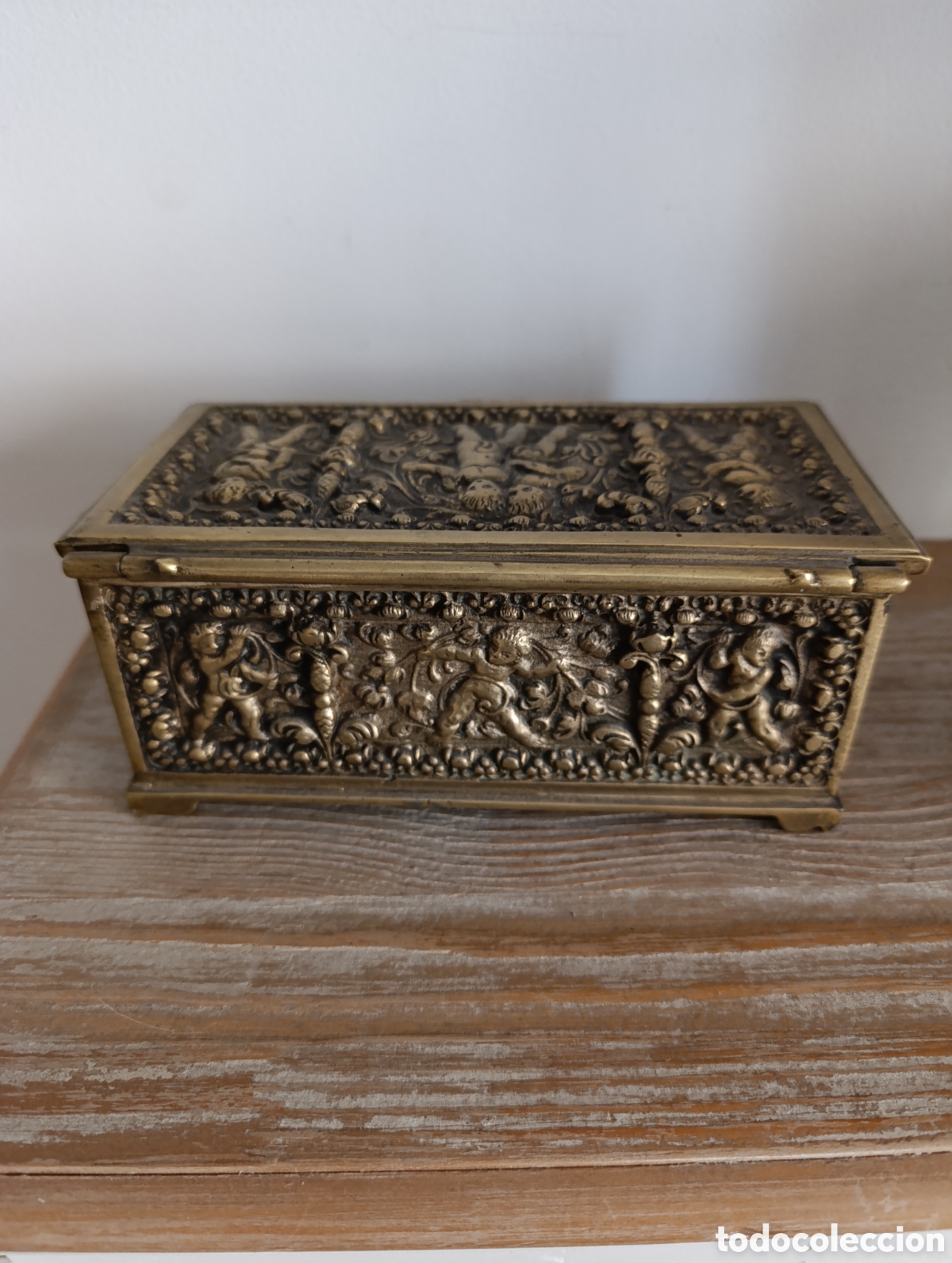 Antig&uuml;edades: Caja cofre joyero cobre - Foto 1