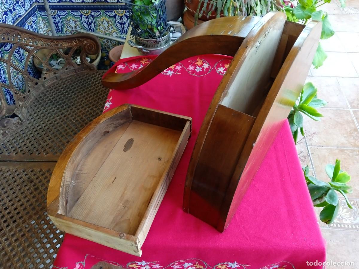 Antig&uuml;edades: Mueble M&eacute;nsula repisa de madera para pared - Foto 6