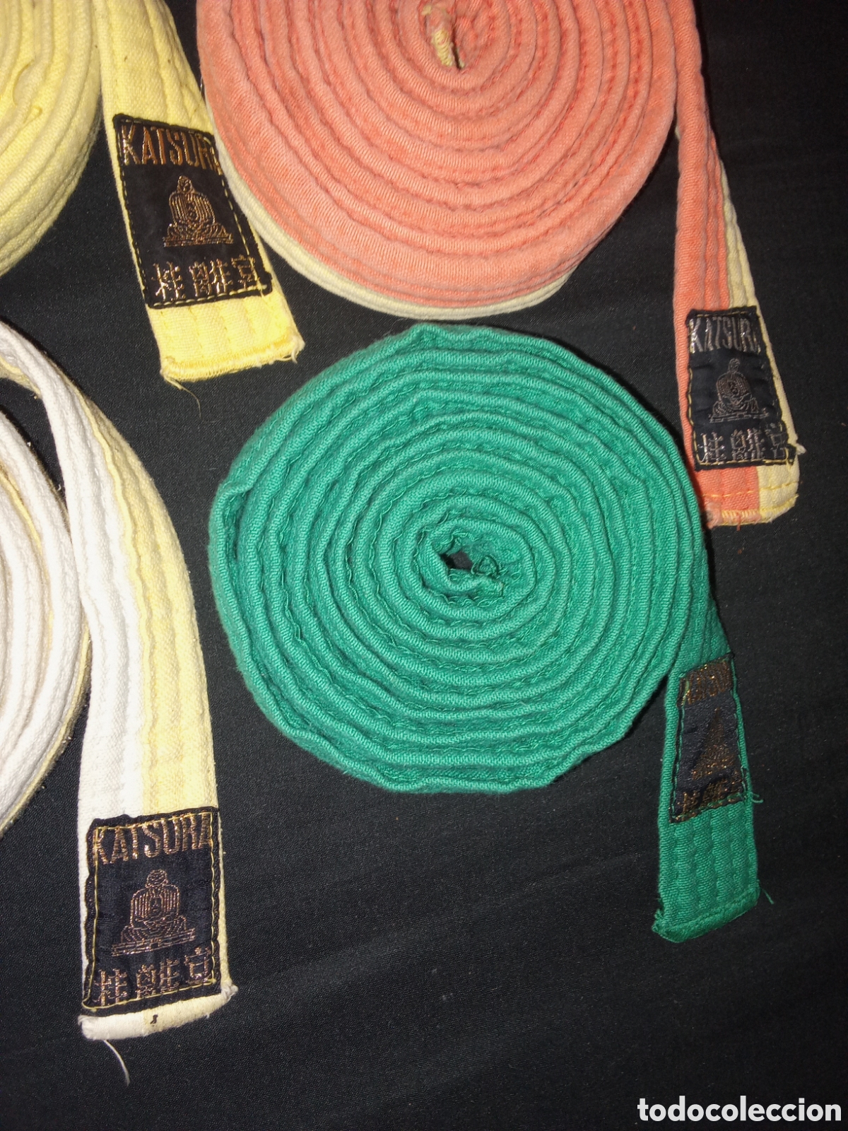 Antig&uuml;edades: LOTE DE 9 CINTUR&Oacute;NES DE KARATE - Foto 5