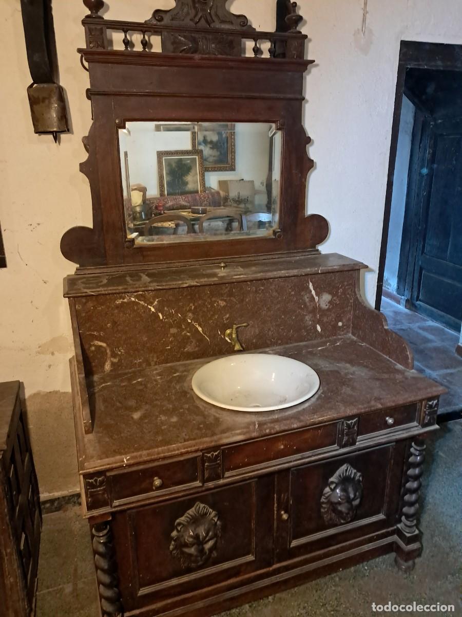 Antig&uuml;edades: Mueble Lavabo m&aacute;rmol - Foto 1