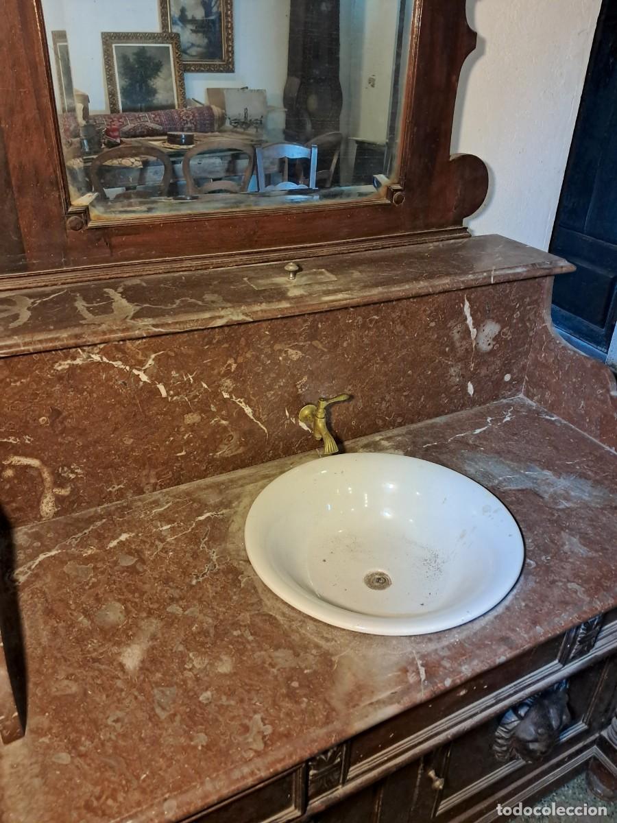 Antig&uuml;edades: Mueble Lavabo m&aacute;rmol - Foto 3