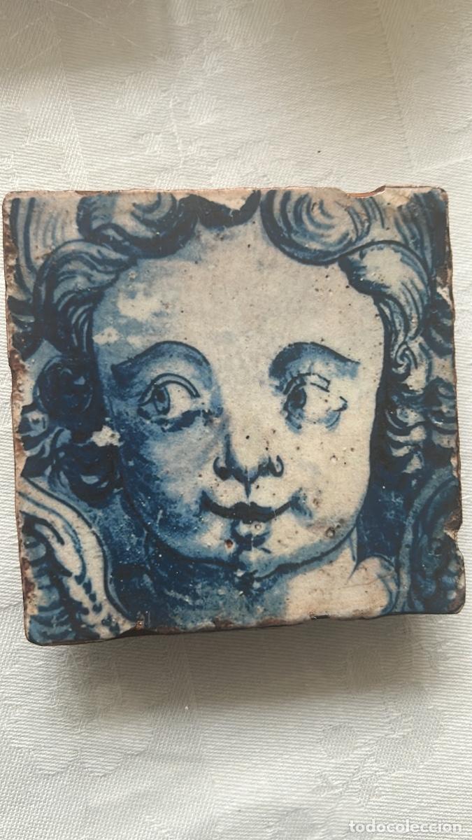 Antig&uuml;edades: Pareja de azulejos pintados - Foto 2