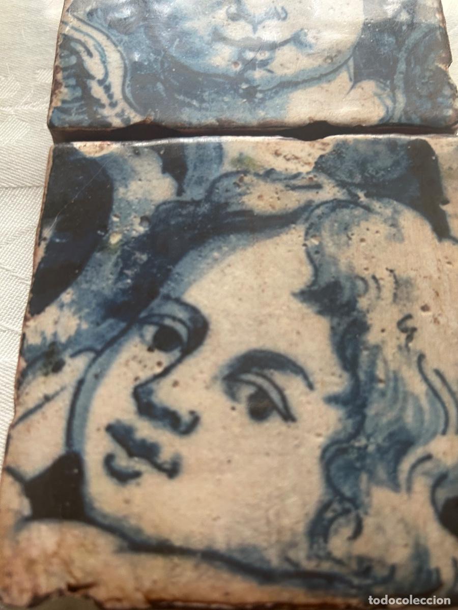 Antig&uuml;edades: Pareja de azulejos pintados - Foto 5