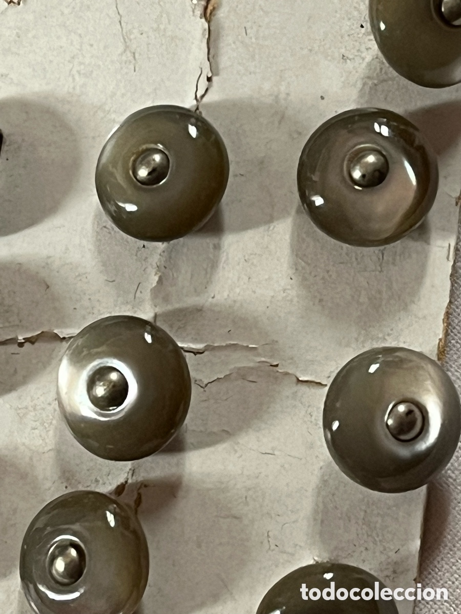 Antig&uuml;edades: 10 BOTONES DE V&Aacute;STAGO ANTIGUOS DE N&Aacute;CAR - Foto 2