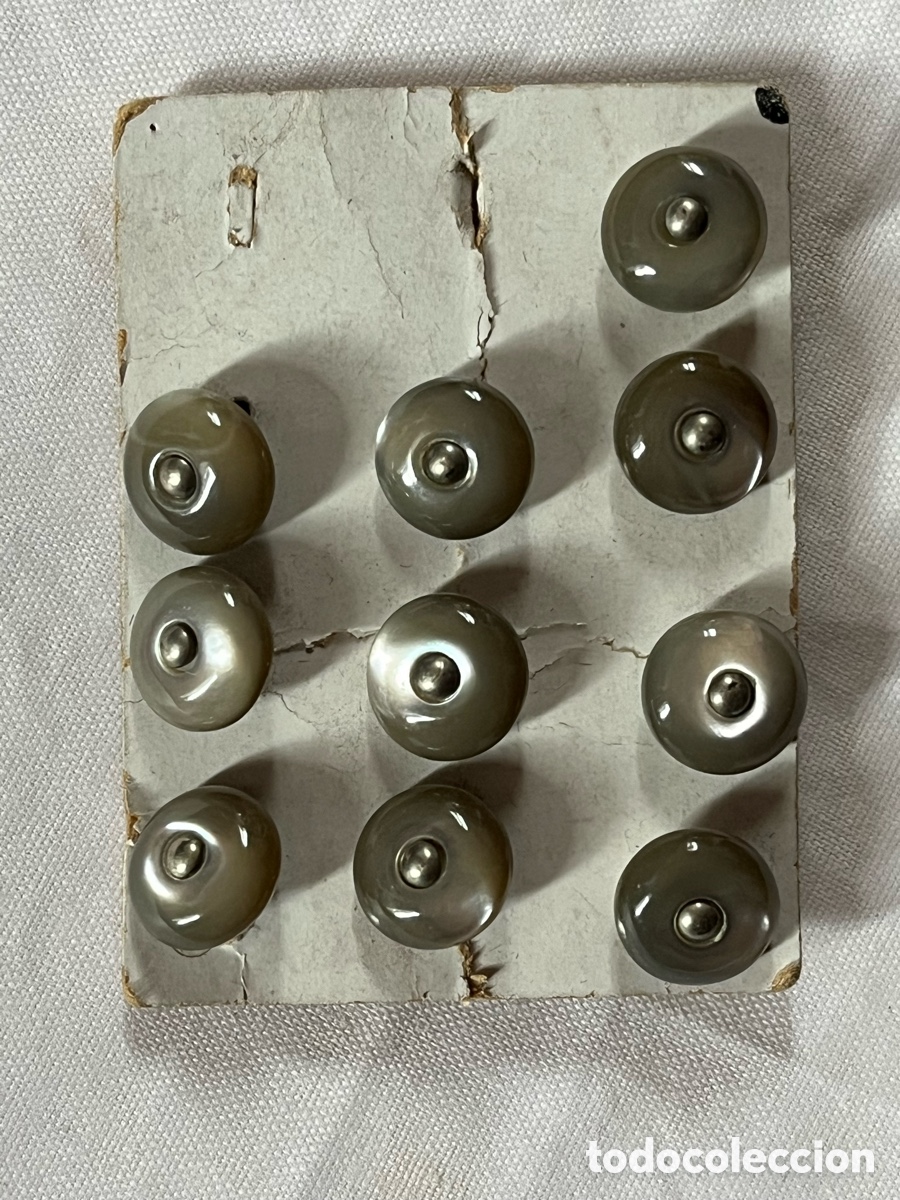 Antig&uuml;edades: 10 BOTONES DE V&Aacute;STAGO ANTIGUOS DE N&Aacute;CAR - Foto 1