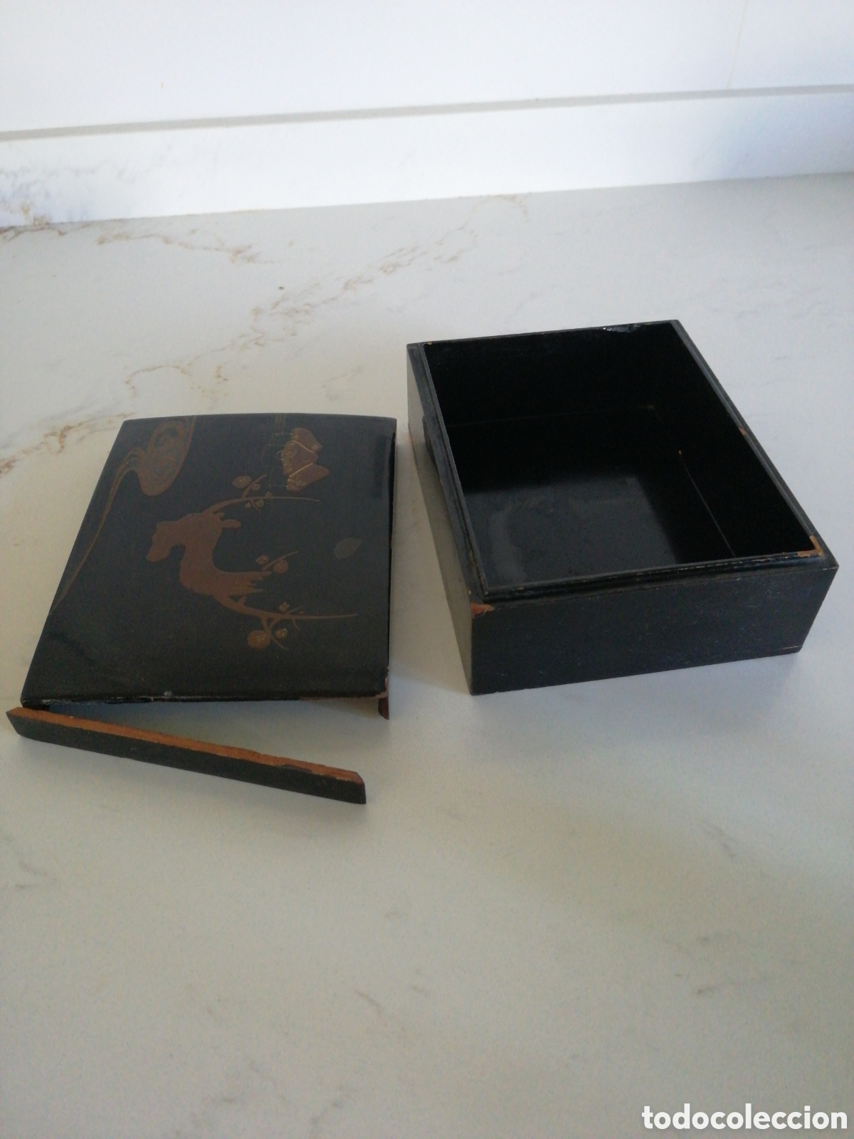 Antig&uuml;edades: CAJA LACADA ORIENTAL DE MADERA - Foto 3