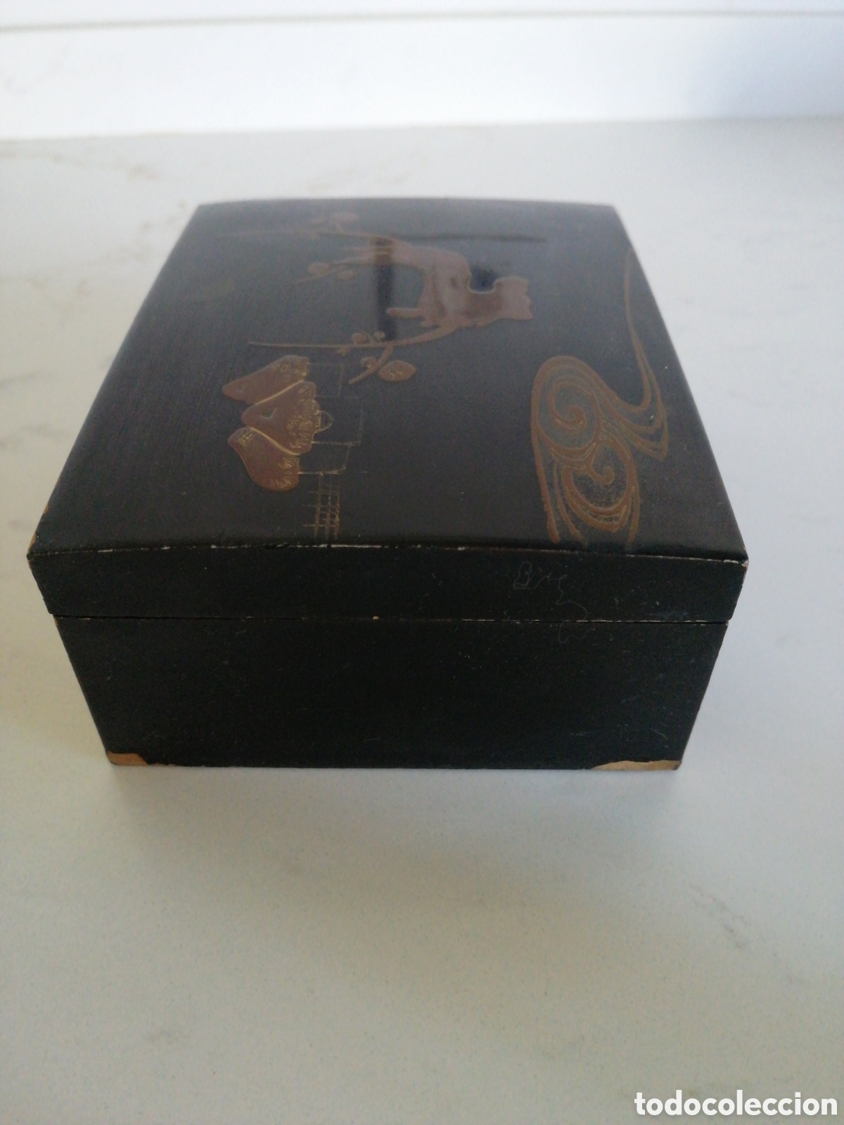 Antig&uuml;edades: CAJA LACADA ORIENTAL DE MADERA - Foto 5