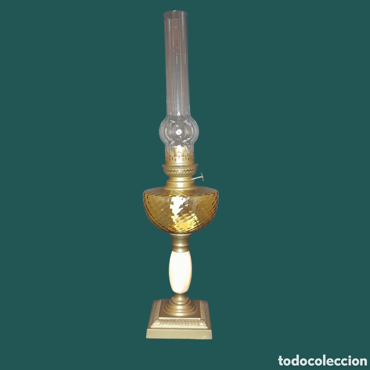 Antig&uuml;edades: Antigua l&aacute;mpara de aceite. - Foto 1