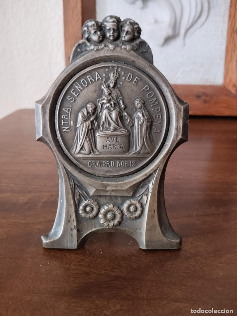 Antig&uuml;edades: Placa de Nuestra Se&ntilde;ora de Pompeya. - Foto 1