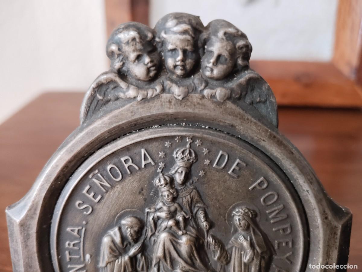 Antig&uuml;edades: Placa de Nuestra Se&ntilde;ora de Pompeya. - Foto 3