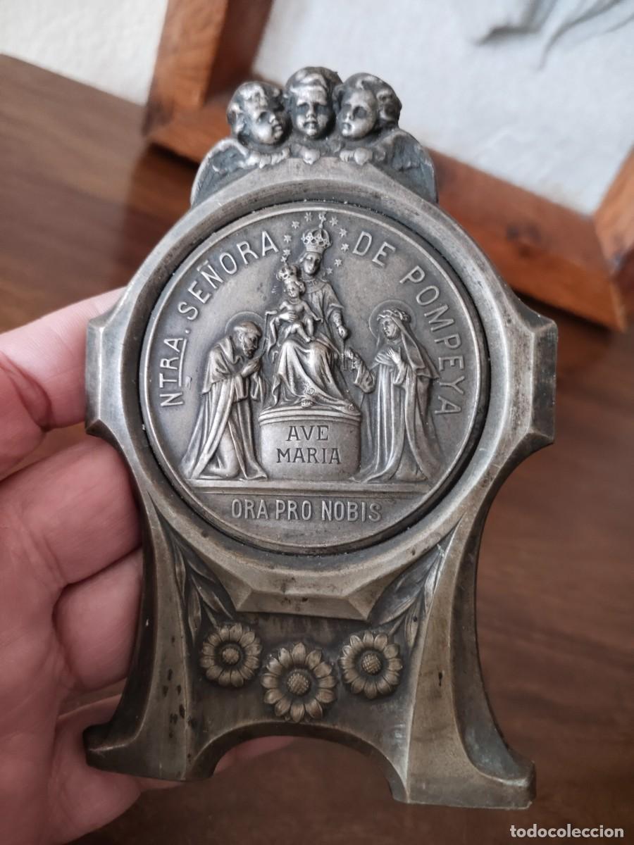 Antig&uuml;edades: Placa de Nuestra Se&ntilde;ora de Pompeya. - Foto 6