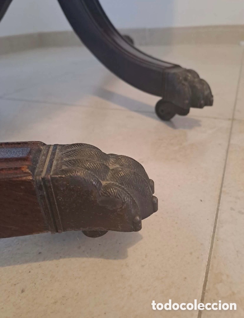 Antig&uuml;edades: Excelente mesa Eduardina en Caoba - Foto 2