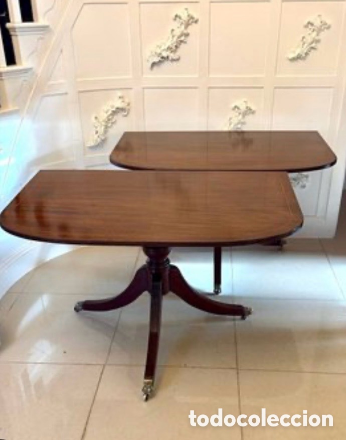 Antig&uuml;edades: Excelente mesa Eduardina en Caoba - Foto 4