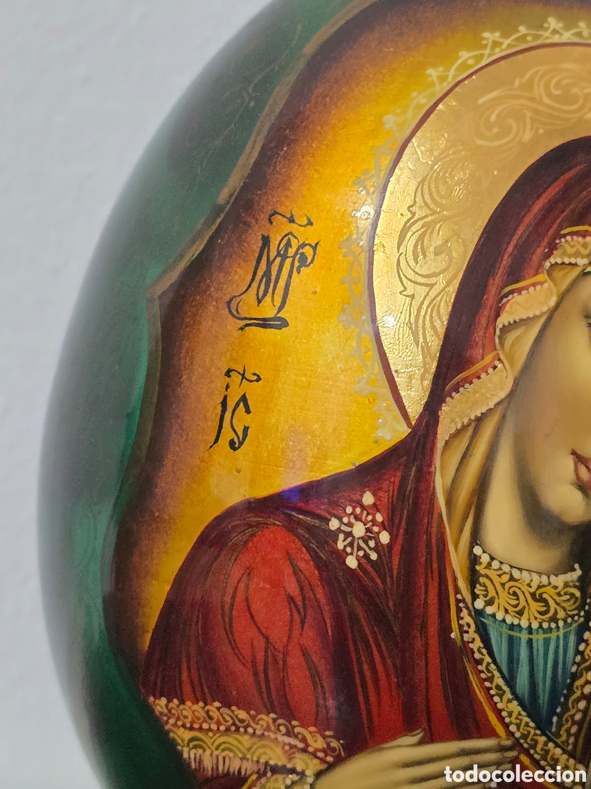 Antig&uuml;edades: Huevo Pascua Ortodoxo Madera - Foto 4