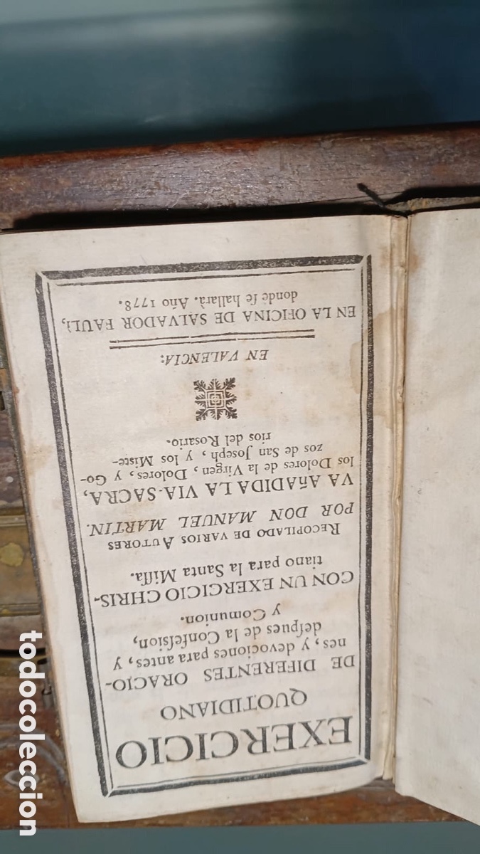 Antig&uuml;edades: Libro de oraciones a&ntilde;o 1778 - Foto 2