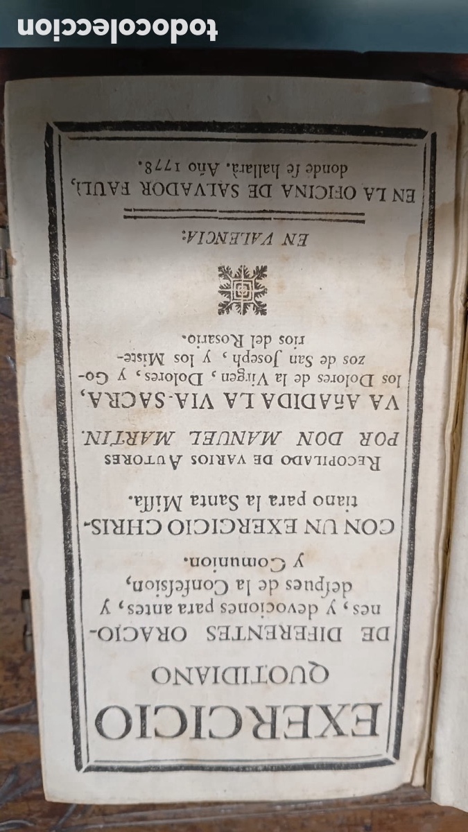 Antig&uuml;edades: Libro de oraciones a&ntilde;o 1778 - Foto 7